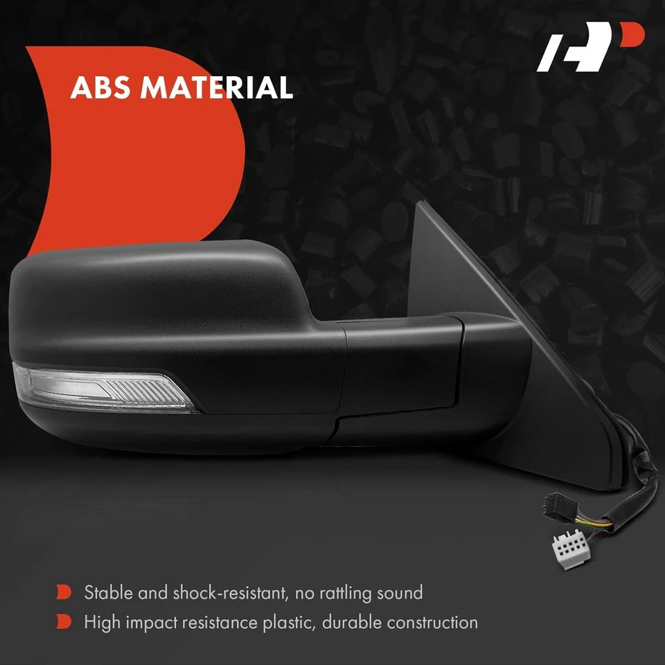 Espelho de porta elétrica lateral de passageiros para Ram 1500 2019 2020 2021 2022 - Potência aquecida - Imagem 3 de 4