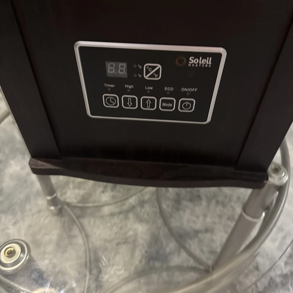 Electric Infrared Quartz Cabinet Heater  1500W Indoor Walnut TESTED WORKS - Image 3 of 4