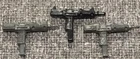 SNAKE EYES GI JOE UZI Toy. HASBRO Vintage 1982-83. Lot Of 3; 2 Gray 1 Black