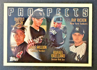 1996 Topps - Prospects Bartolo Colon, Doug Million, Ray Ricken #428 (RC)