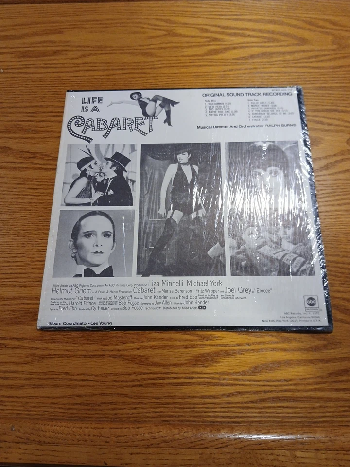 CABARET ORIGINAL MOVIE SOUNDTRACK 1972 LP LIZA MINELLI JOEL GRAY In Shrink Foto 3 de 4