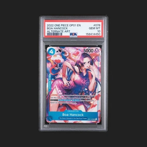 2022 One Piece TCG OP01-078 Boa Hancock Alt Art Romance Dawn English PSA 10