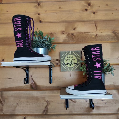 pink knee high converse