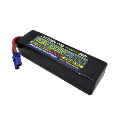4S10000-1005  Lectron Pro 14.8V 10000mAh 100C Soft Case Lipo Battery w/EC5