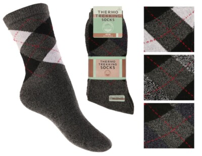 12 Paar Herren Thermo Trekking Socks,Vollfrotte, Baumwolle mit Elasthan,Gr.39-42