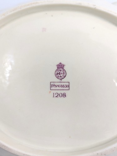 Royal Worcester Hand-Painted and Gilt Porcelain Floral Leaf Dish, 1887 - Picture 4 of 9
