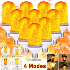 LED Flame Effect Light Bulb 3-9 Pack, Simulated Nature Fire Flicker Lamp 4 Modes