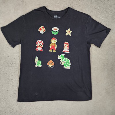 Super Mario Brothers T Shirt Men XLarge Luigi Princess Peach Toad 2016