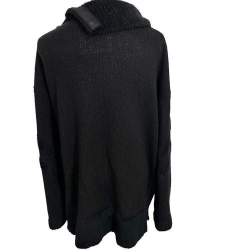 Smartwool Womens Tunic Sweater Size Large Lodge Cozy Black Button Turtleneck - Picture 4 of 9