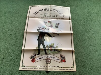 2009 HENDRICK'S GIN A MOST UNUSUAL GIN WILLIAM GRANT & SONS LIQUOR AD POSTER