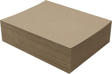 100 Chipboard Sheets 8.5 x 11 inch - 30pt point Medium Weight Brown Kraft Card