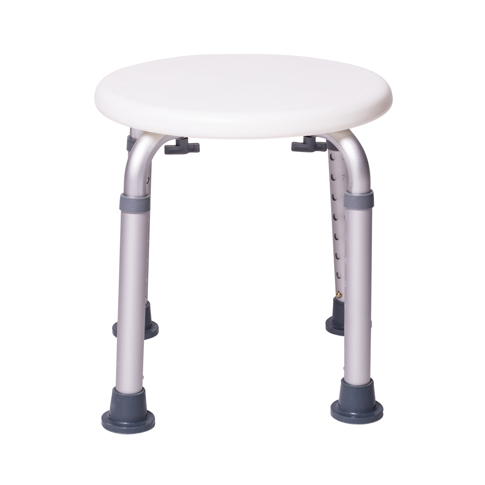 ONVAYA® Duschhocker rund weiß | 150kg | höhenverstellbar | Duschsitz | Badhocker