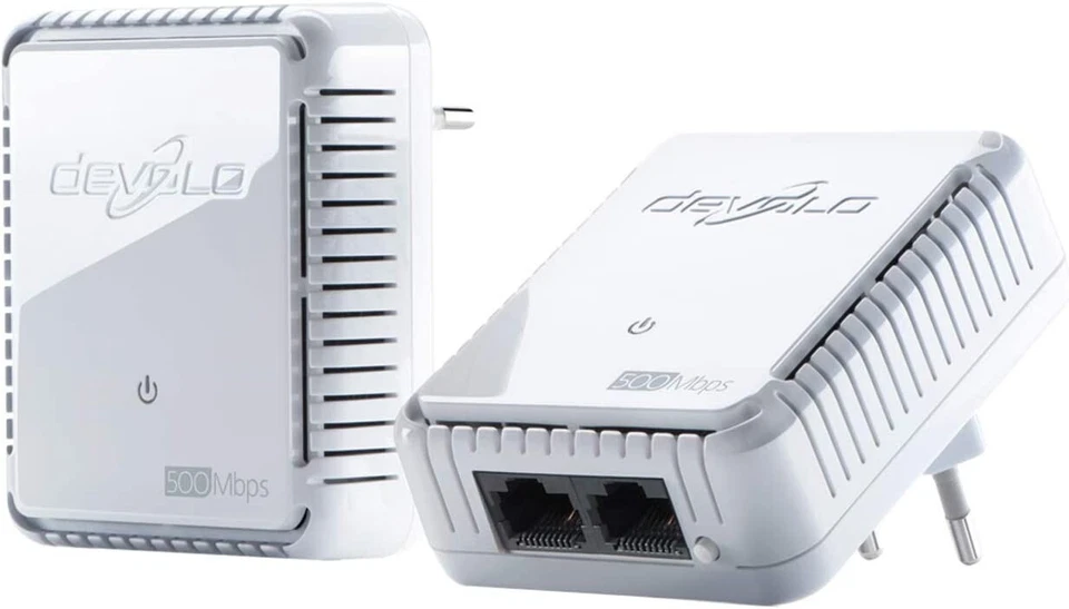 2 X Devolo dLAN 500 Duo PowerLAN-Adapter (2x LAN Port, 500 Mbit/s) STARTER KIT - Bild 2 von 3