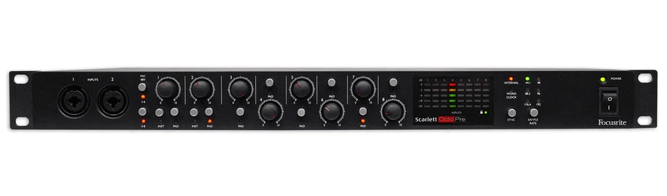 Focusrite Scarlett OctoPre 8-Channel Microphone Mic Preamp w/ADAT+Headphones - Image 2 of 4