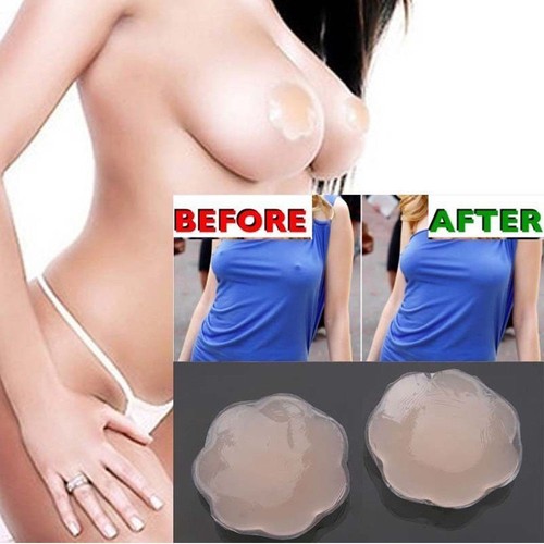 2 PCS Nippleless Cover Pasties Women Reusable Adhesive Silicone Nipple - Picture 2 of 18