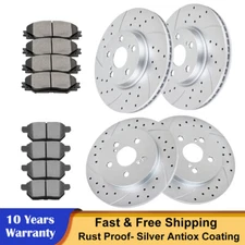 Front Rear Disc Rotor Brake Pads for 2009-19 Toyota Corolla Matrix Pontiac Vibe