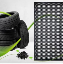 Nanbowang Rubber Anti Fatigue Mat Commercial Grade 40x80 Inch Grease Resistant 