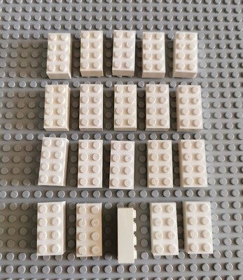LEGO Basic Baustein Grundstein Basisstein 2x4 weiß 20 Stück white Brick 3001 R1