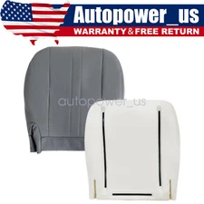 For 2003-2014 GMC Savana VAN Driver Bottom Seat Cover Dark Gray + Foam Cushion