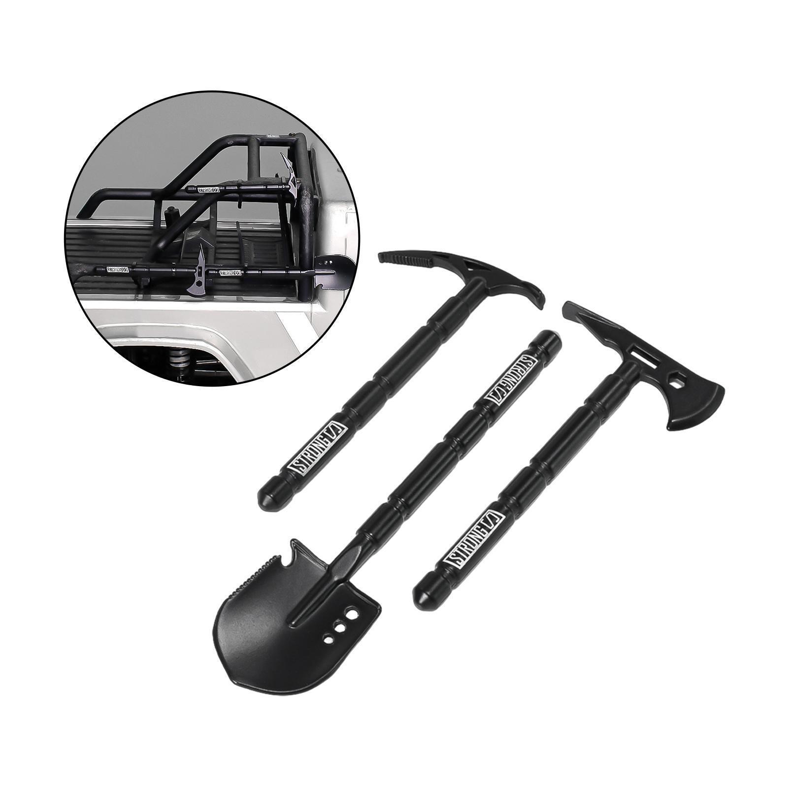 3x RC Scale Decoration Accessories Metal Pickaxe Axe Tools for 1:8 1:10 RC