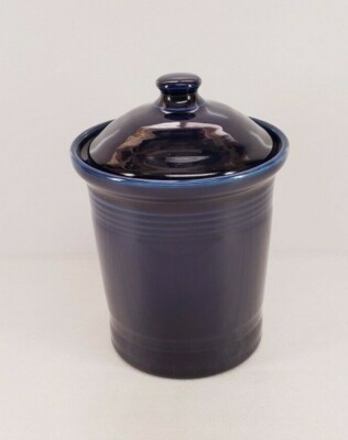fiestaware FIESTA WARE large CANISTER CROCK LID cobalt blue NEW