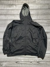Haglofs Proof Jacket Women Size 42 Lightweight Full Zip Lined Black