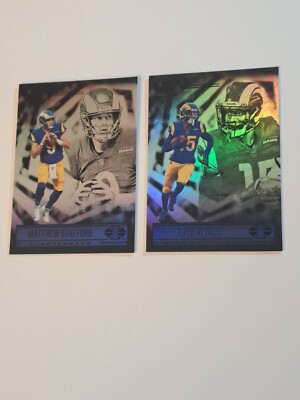 MATTHEW STAFFORD - TUTU ATWELL 2-CARD LOT 2021 Panini Illusions L.A. RAMS