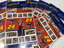 LOT OF 24 packages NASCAR Stamp Stickers JEFF GORDON #24 DUPONT 5"x7"