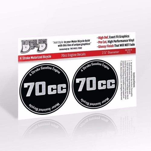 70cc,4 Stroke Motorized Bicycle Engine Decals Graphic Detail Kit Emblem - Picture 2 of 2