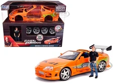 MODEL KIT TOYOTA SUPRA & BRIAN FIGURE FAST & FURIOUS 1/24 DIECAST BY JADA 30699