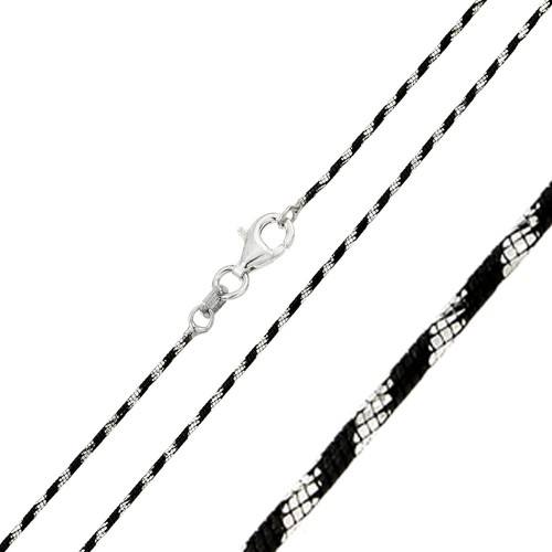Sterling Silver Black Rhodium Plated 