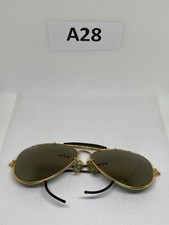 VINTAGE BAUSCH LOMB RAY-BAN AVIATOR-PILOT UNISEX GOLD SUNGLASSESS sz: 52-14