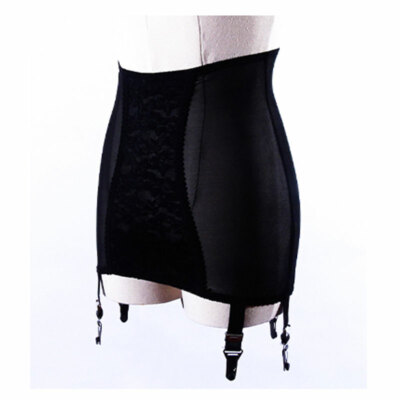 Alacki High Waist 6 Straps Pull on Longline Girdle Floral Lace Panel Garter  Belt | eBay