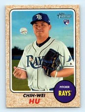 2017 Topps Heritage Chih-Wei Hu Rookie Tampa Bay Rays #645