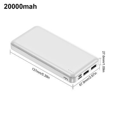 20000mAh Power Bank  Micro/Type-C Portable Fast Charger for Heating Vest Jacket