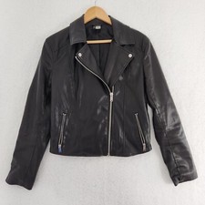 Pleather Women's Jacket Black Divided Size 10