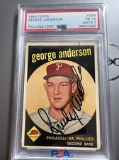 Sparky Anderson Near Mint 7 PSA DNA  1959 Topps Rookie Autograph Detroit Tigers