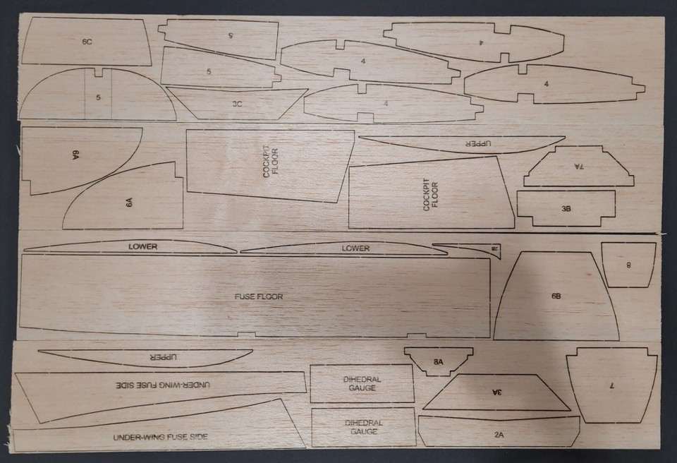 Pitts S-2A 41" Wingspan R/C Airplane Laser Cut Balsa & Ply Short Kit | eBay