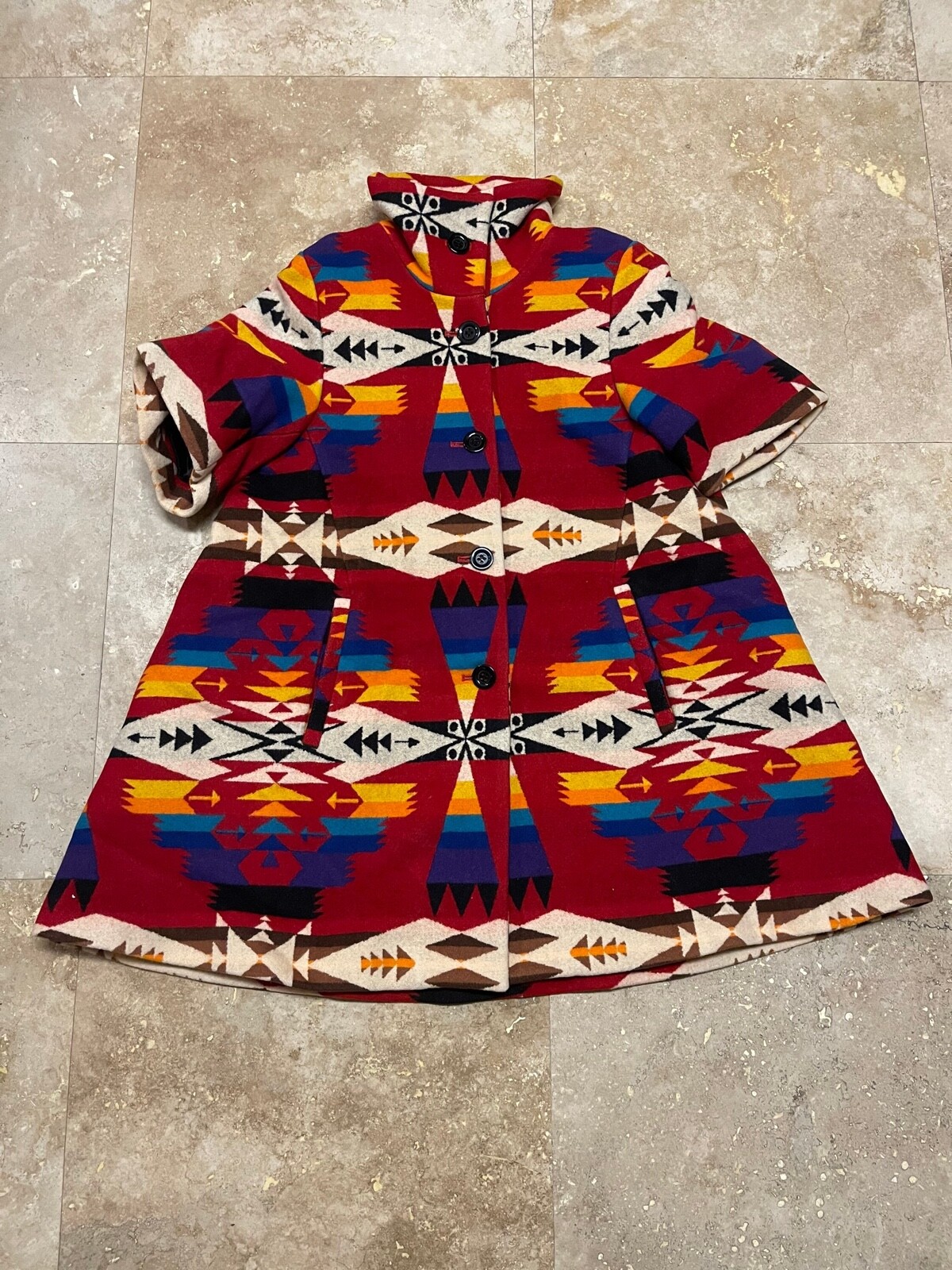 PENDLETON Coat Jacket Wool Blanket Aztec Southwes… - image 3