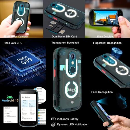 Unihertz Jelly Star Mini Smartphone 3.0" LED Transparent Backshell 8GB+256GB GPS - Picture 2 of 19