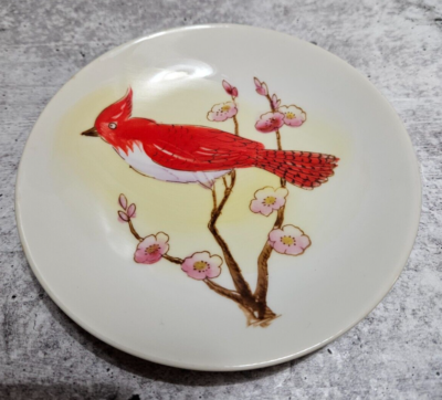Bird Wall Decor Set of 5 Vintage Hand Painted 5.25