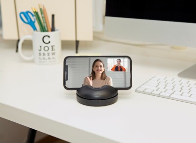 SELFIE PHONE SPINNER, drehbare Smartphone-Halterung, black + white, Kikkerland