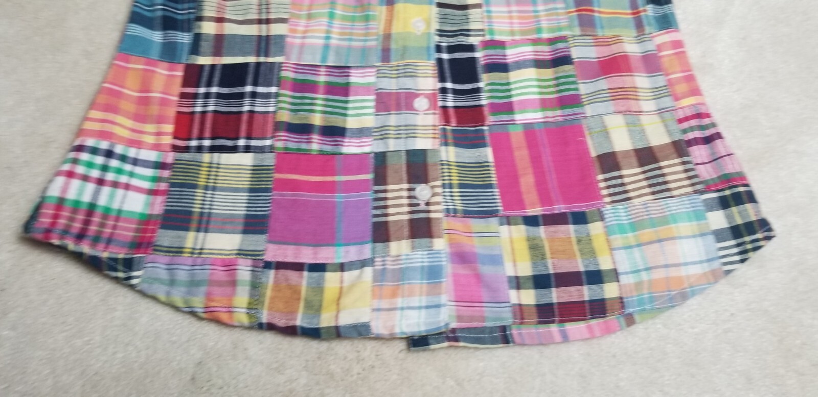 Carole Little Button Blouse S Patchwork Sleeveles… - image 9