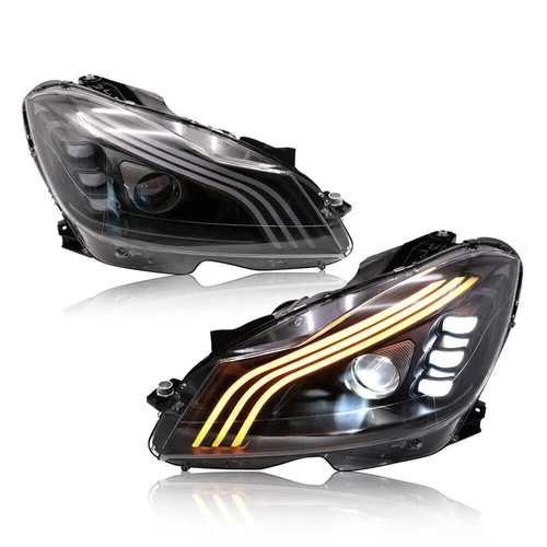 Pair For Mercedes Benz W204 C250 2011-2014 LED Headlights DRL Head Lamp Assembly - Picture 8 of 24