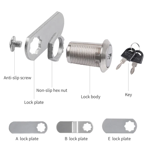 Cabinet Cam Lock Keyed Alike Tool Box Lock 5/8" Cylinder For Truck Pickup - Picture 3 of 7