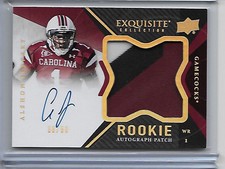 2012 12 UPPER DECK EXQUISITE ALSHON JEFFERY RPA ROOKIE AUTO GOLD 3COL PATCH /50