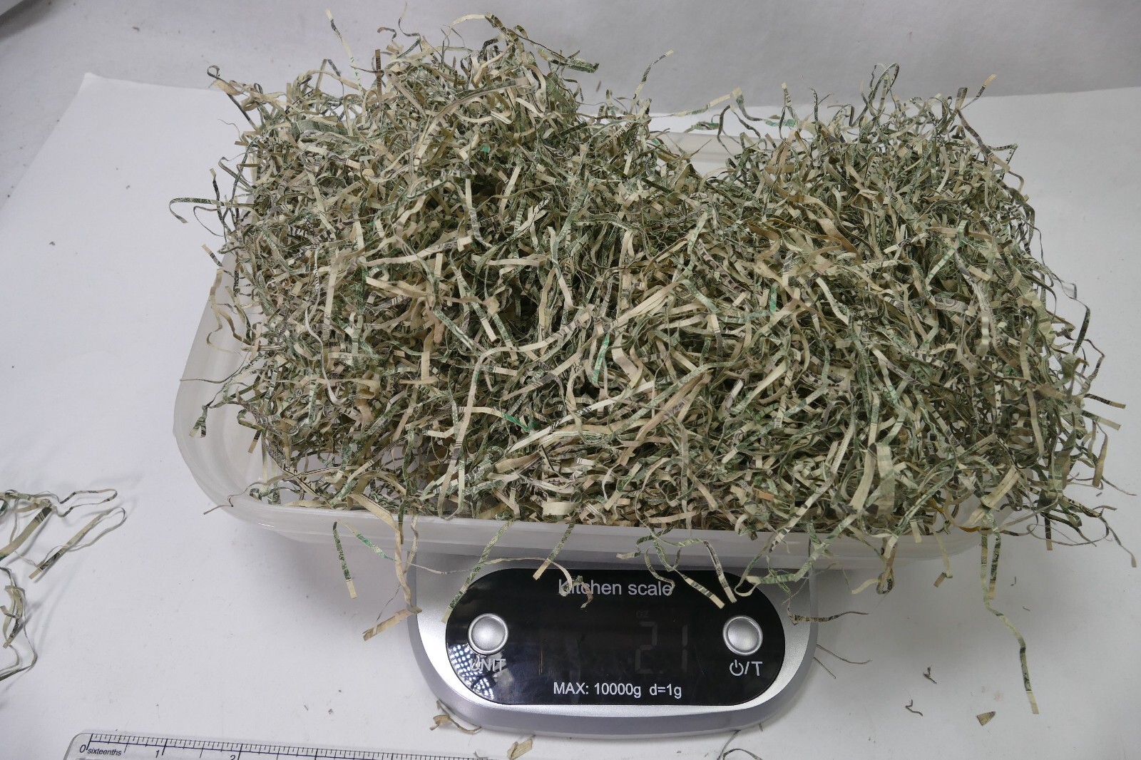 Vintage Over Two Ounces of Authentic Shredded US Currency Money - Long Sliced