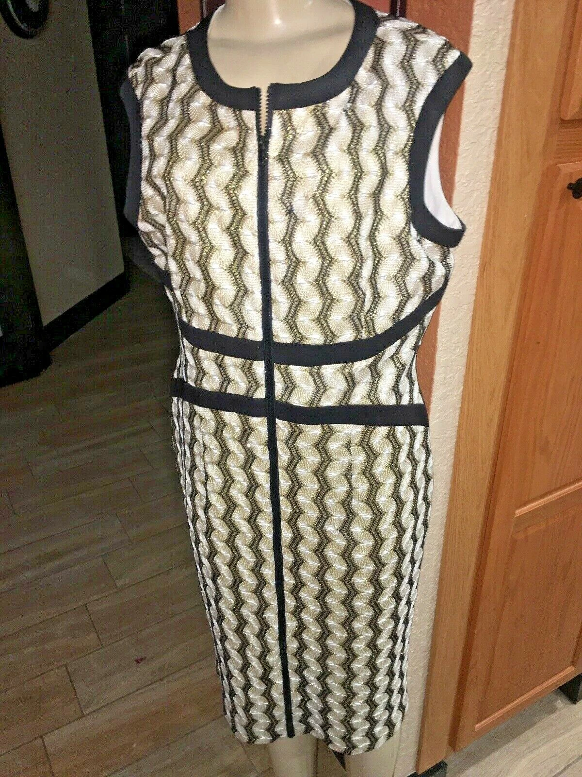 CHANEL ABITO CHANCELLE METALLIZZATO FULL ZIP DAVANTI SPLENDIDA VACANZA TG 12 brt