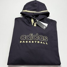 ADIDAS Select Men's Basketball Hoodie Sweatshirt SZ L Color Aurora Black IU2442