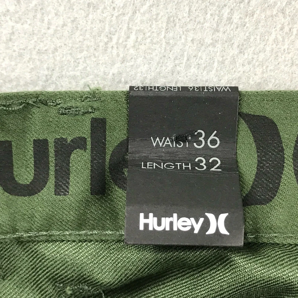 Pantalones Hurley X Nike Para Hombre 36X32 Verde DriFit Delgados Frente Plano Pierna Recta Nuevos con Etiquetas Foto 4 de 4